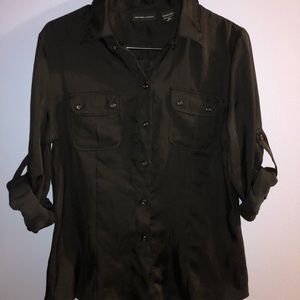 New York & Company Roll-Tab Utility Button Down